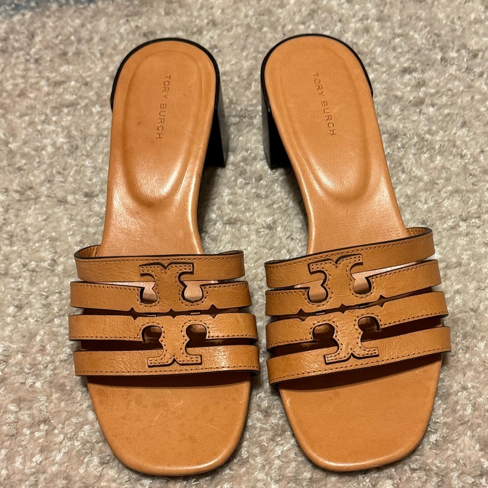 NEW Tory Burch Ines Cage Slide Sandal in Camel - Picture 6 of 10